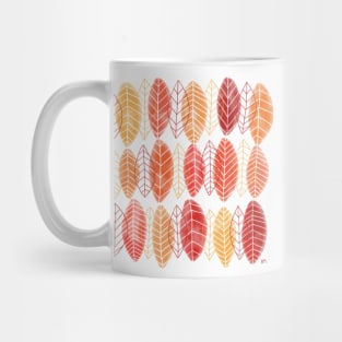 Fall Warm Leaves Pattern Mug